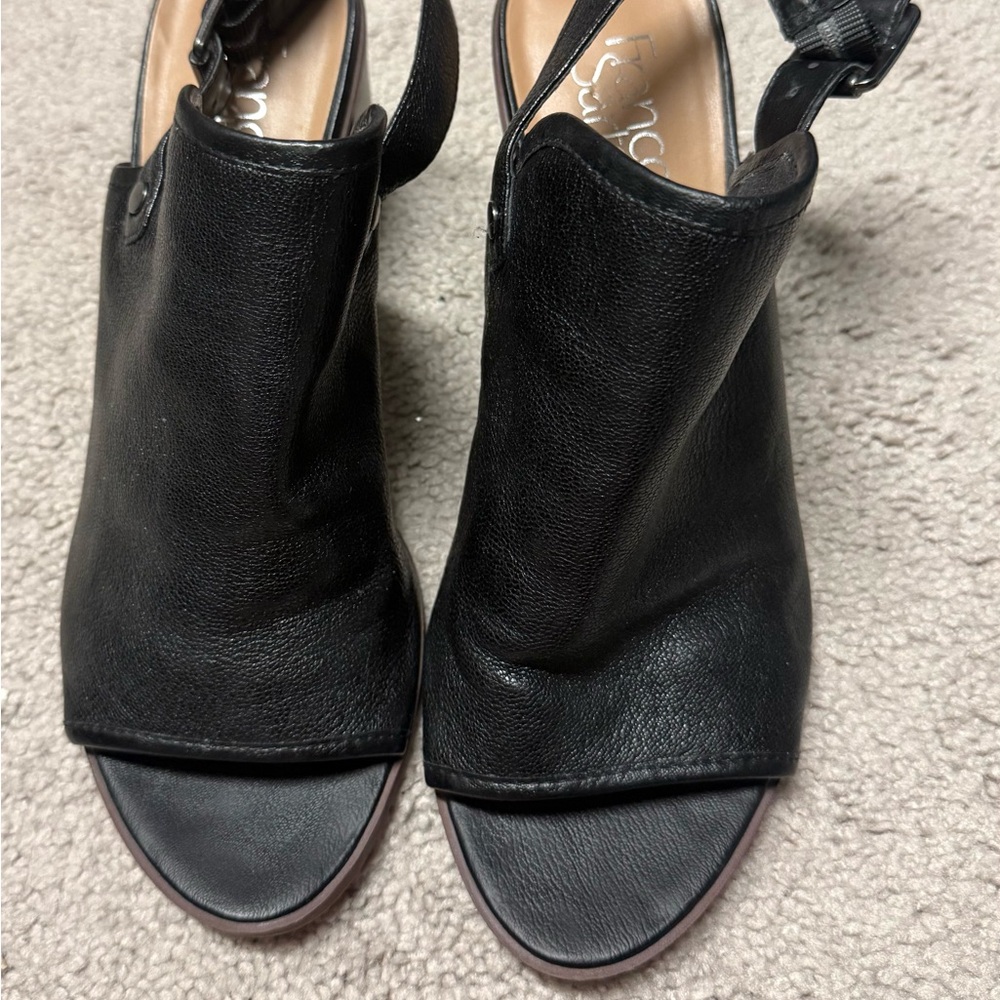 Franco Sarto Black Open-Toe Sandals